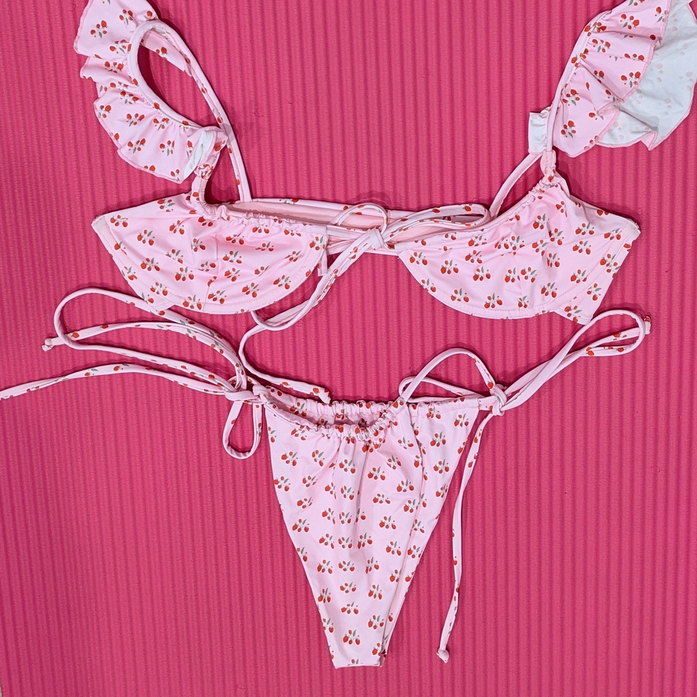 Frankie's Bikinis Strawberry 2 Piece Set